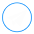 Icône avion en papier bleu et blanc
